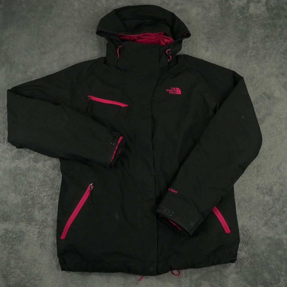 The North Face Cinnabar Triclimate Jacket Womens L Black Pink Waterproof 3-in-1 - Picture 2 of 16